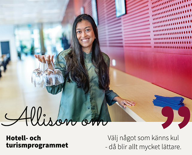 Eleven Allison på Hotell- och turismprogrammet