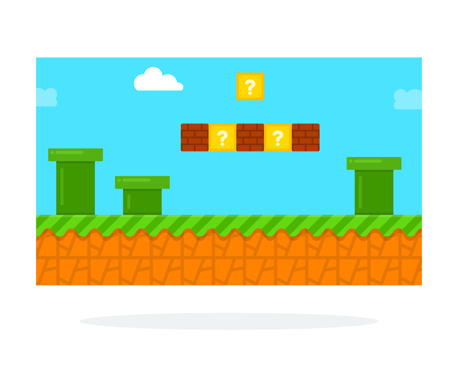 Tecknad bild som liknar spelet Super Mario.