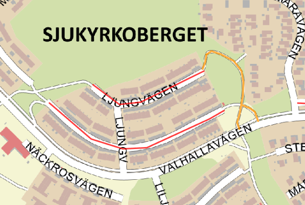 Kartbild över Ljungvägen