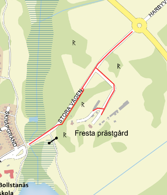 Kartbild över Stora Vägen