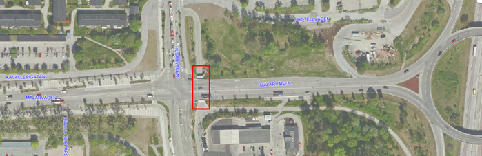 Karta med Mälarbron markerad.